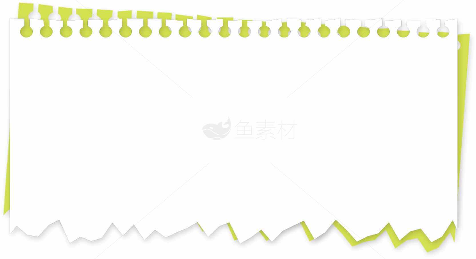 绿色手绘风格笔记本纸背景图片素材