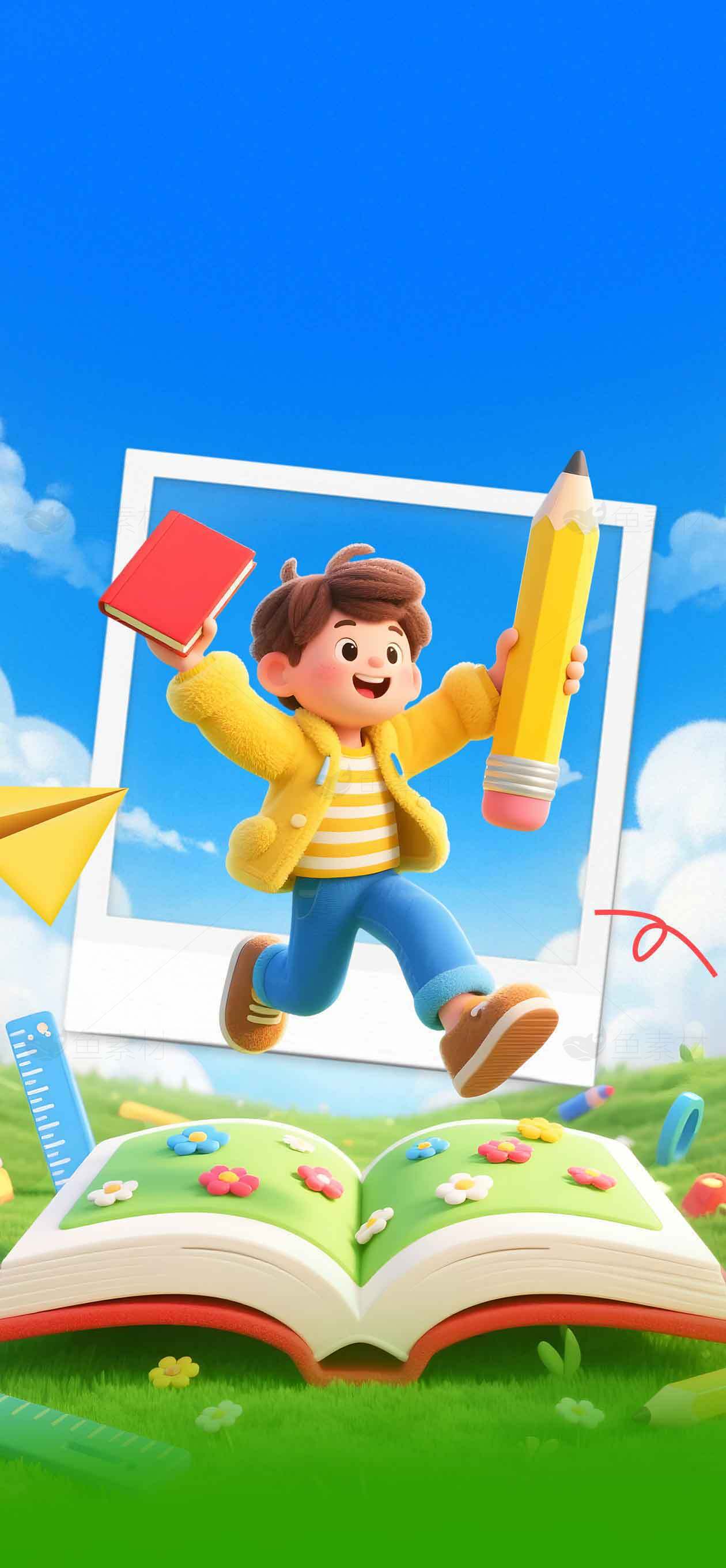 儿童学习与创意插画设计素材