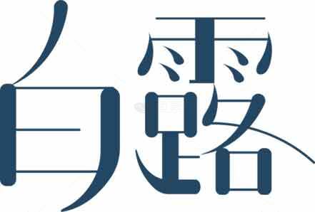 白露节气字体设计图片素材