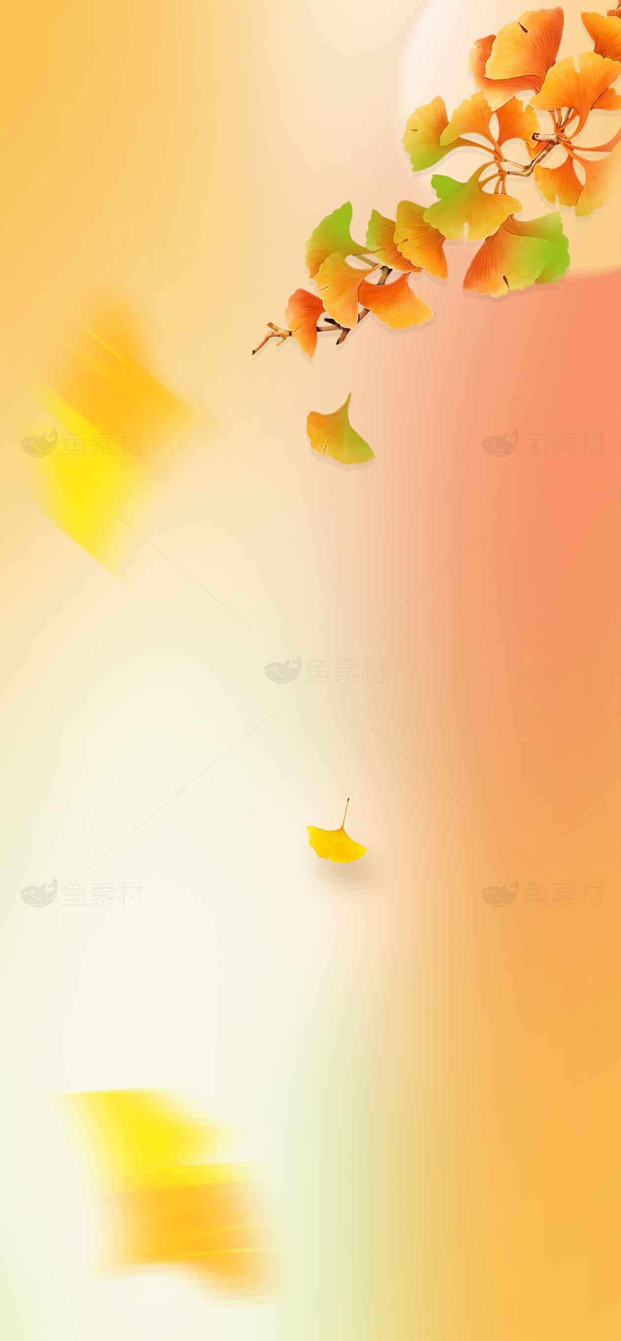 秋季唯美落叶背景图片素材