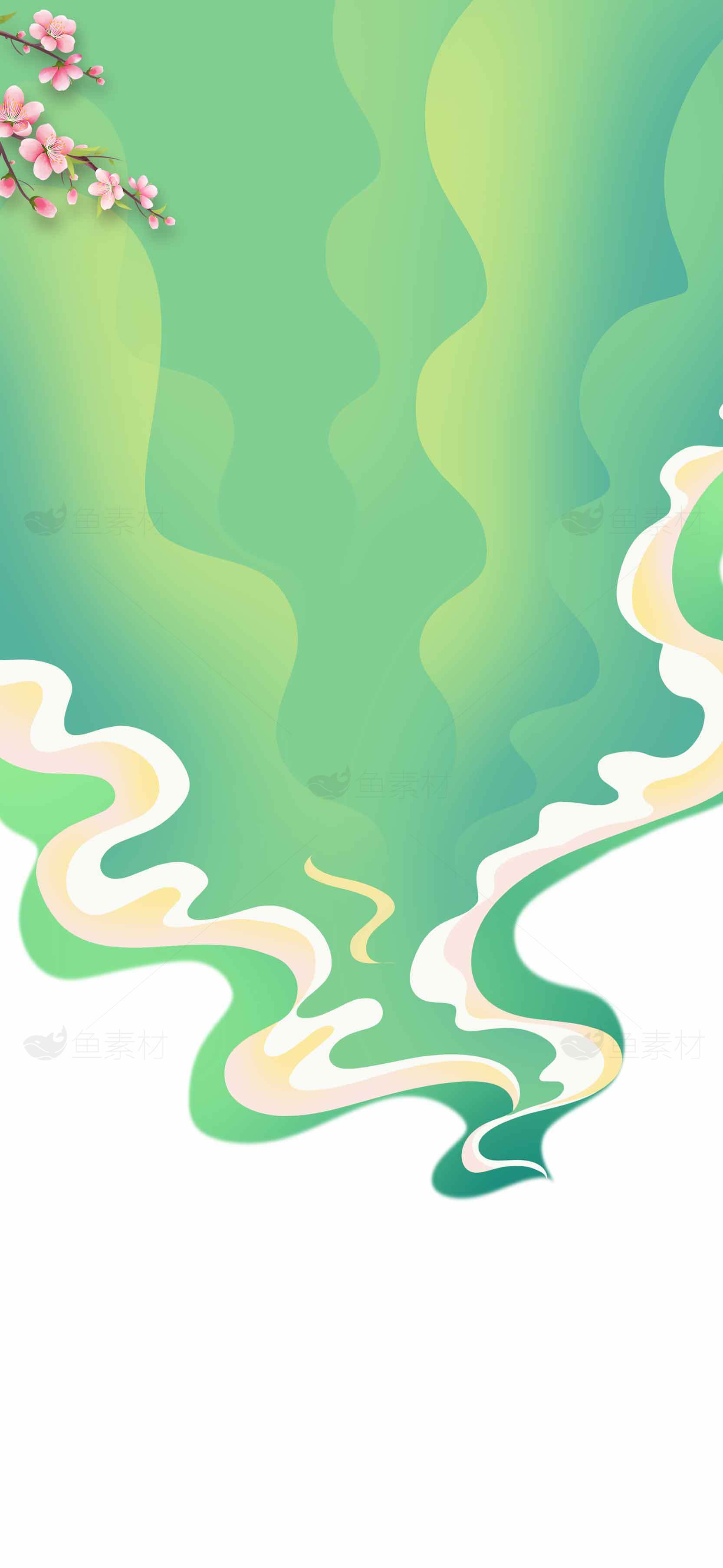 春日绿色背景设计图片素材