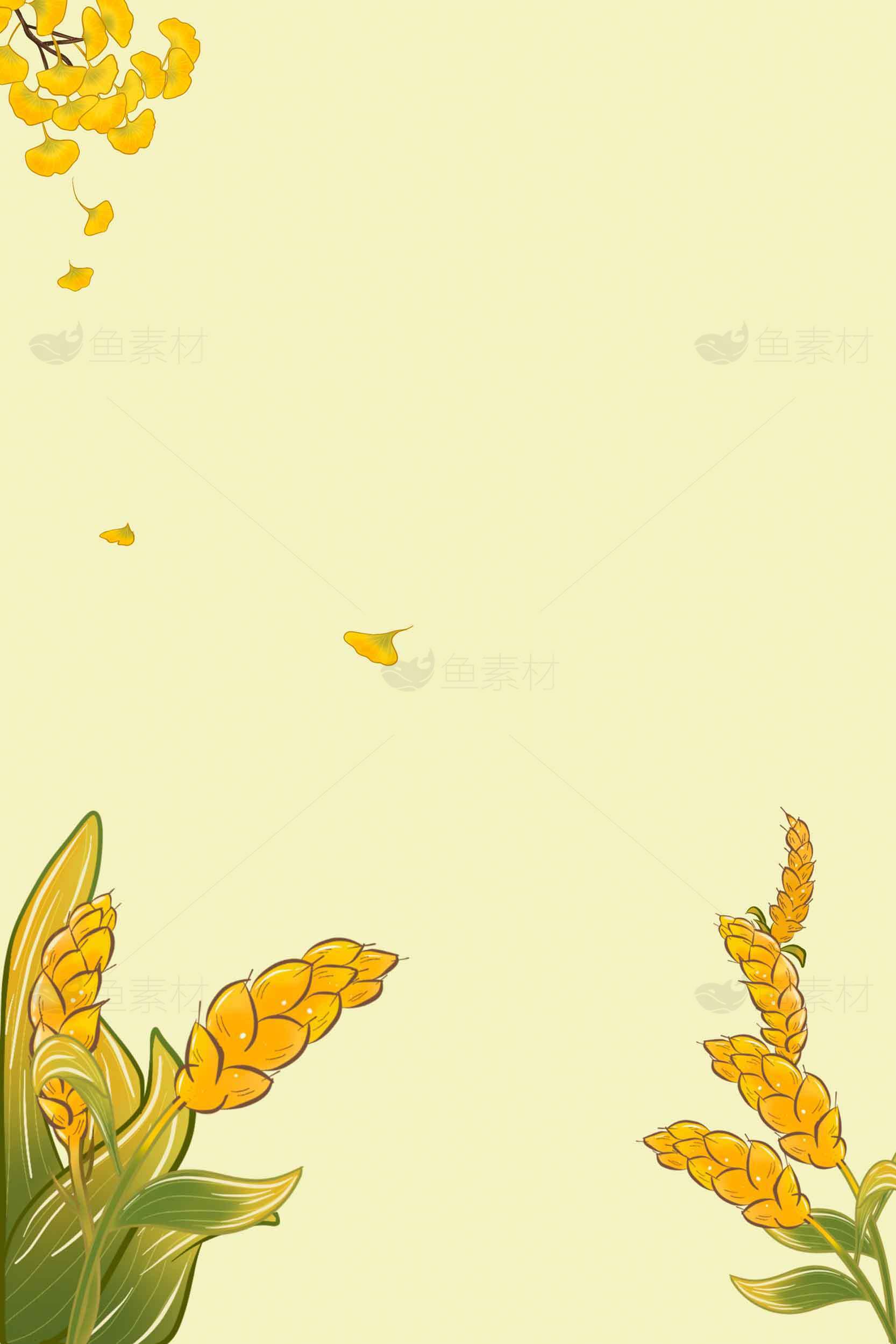 黄色花卉背景图片设计，清新自然风格素材