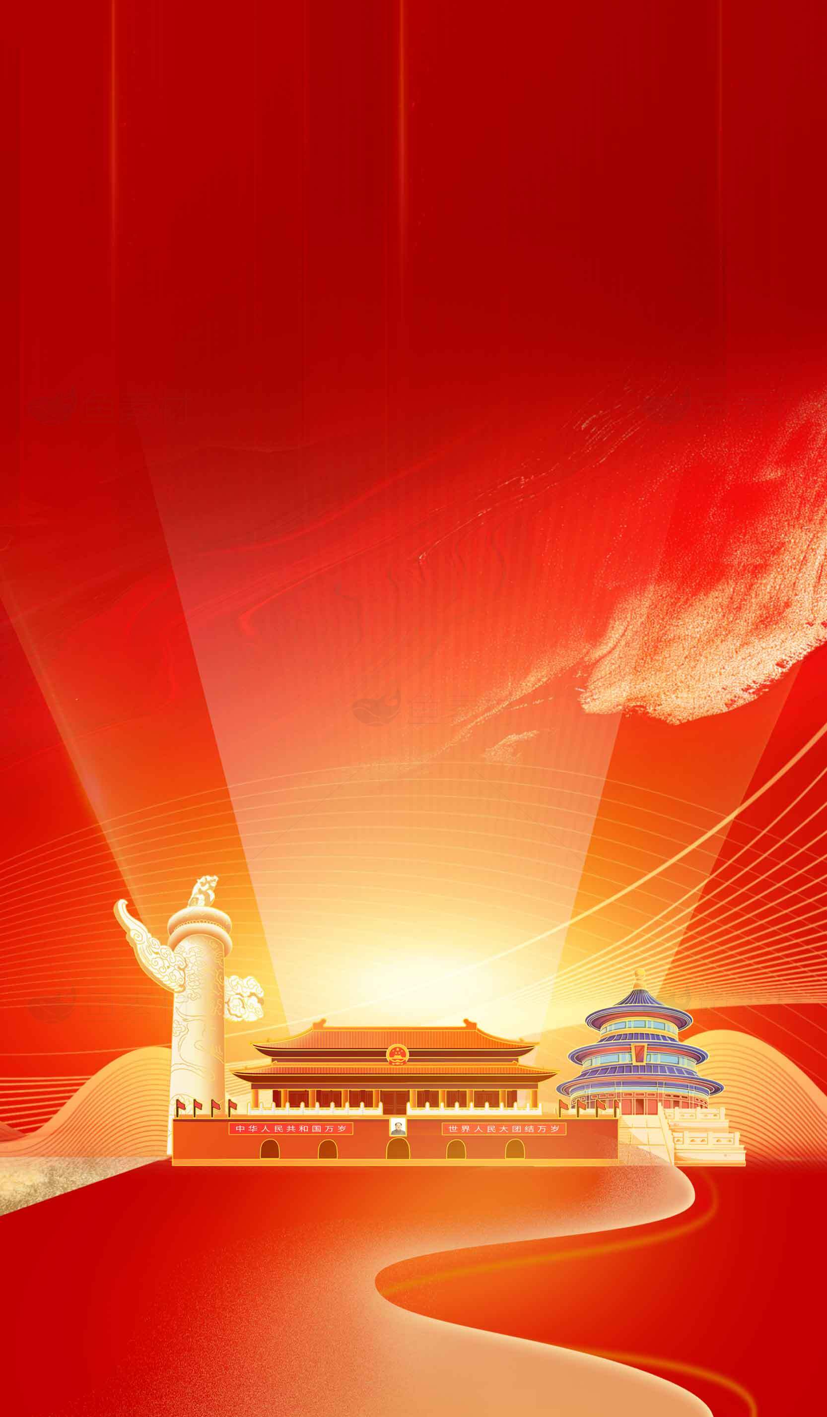 庆祝中国传统文化与历史的红色背景图片素材
