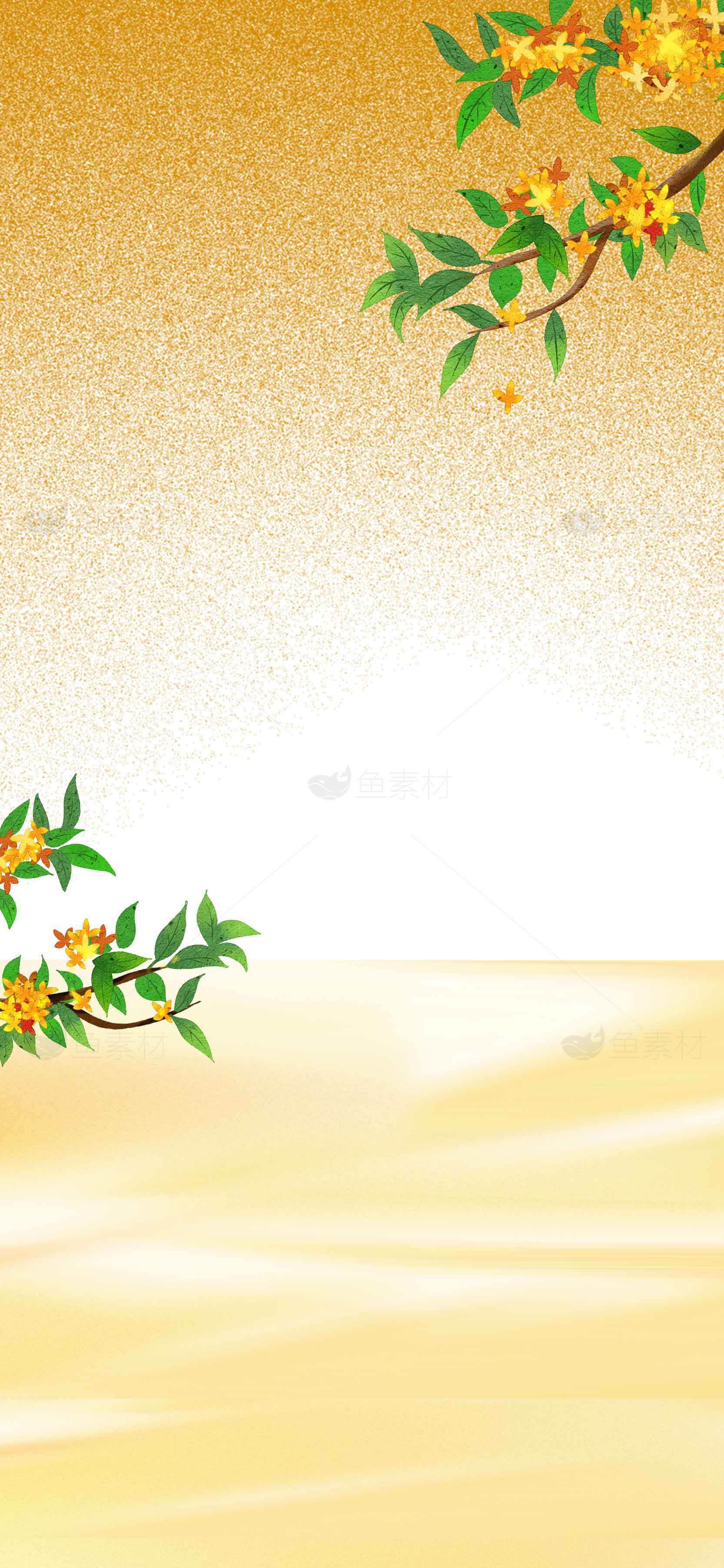 秋季金色背景图片设计素材