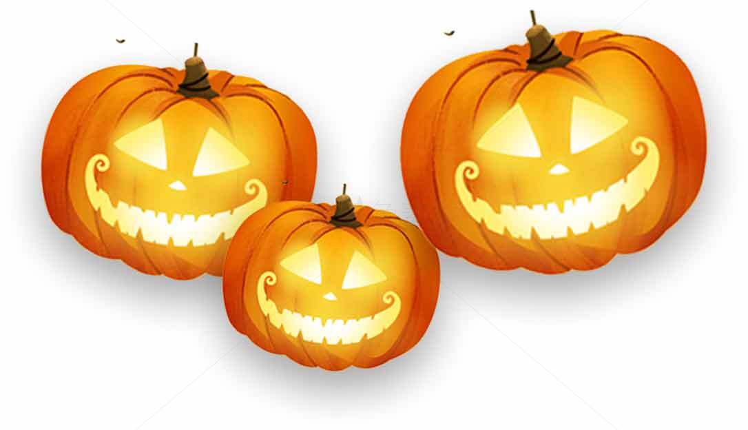 万圣节南瓜灯图片-橙色主题创意设计素材