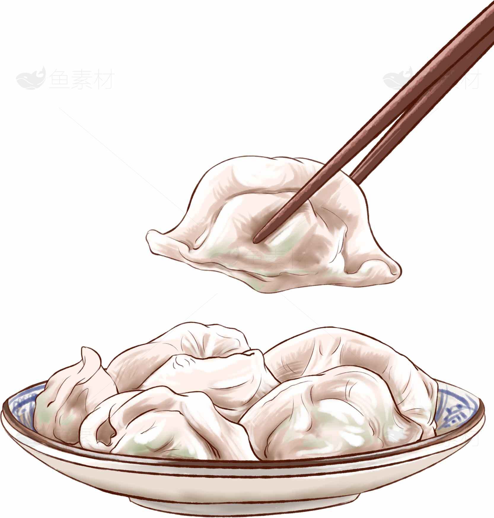 传统手工水饺美食图片素材