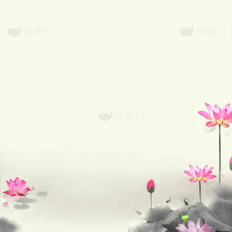 唯美中国风荷花背景高清图片合集素材