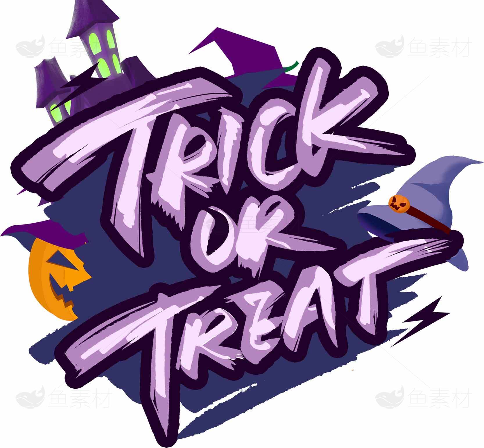 Trick or Treat万圣节主题设计图片素材