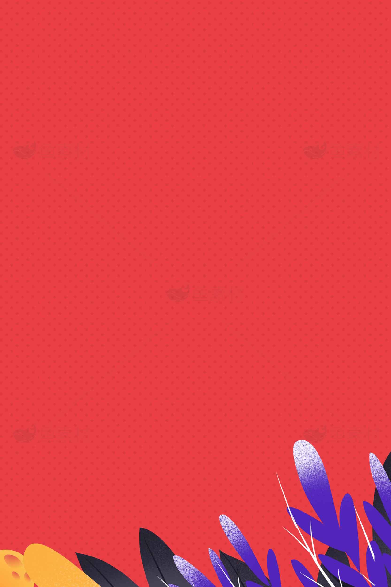 红色背景创意插画设计图片素材