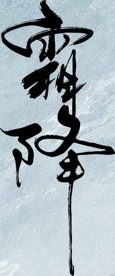 霜降水墨字体艺术设计灵感素材