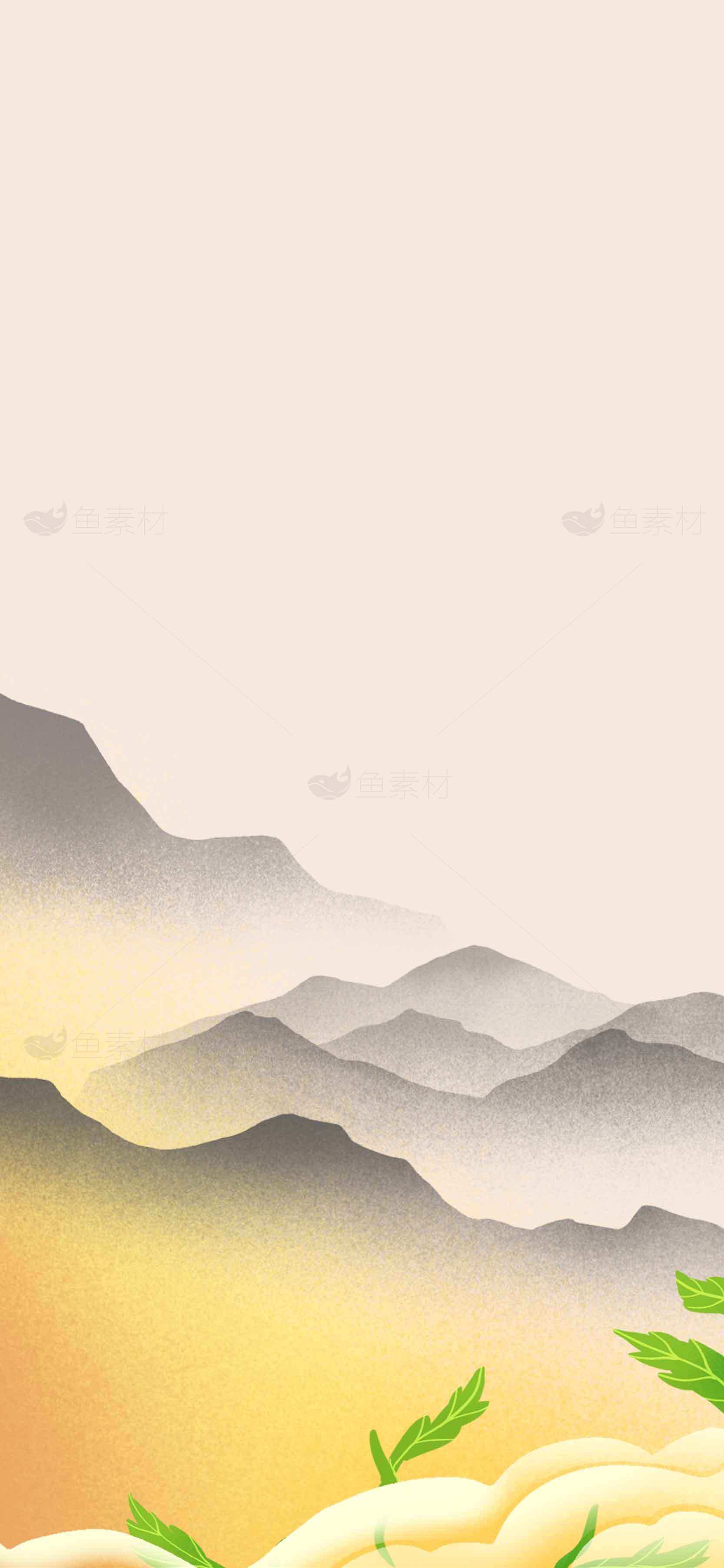 唯美山水风光背景图片素材