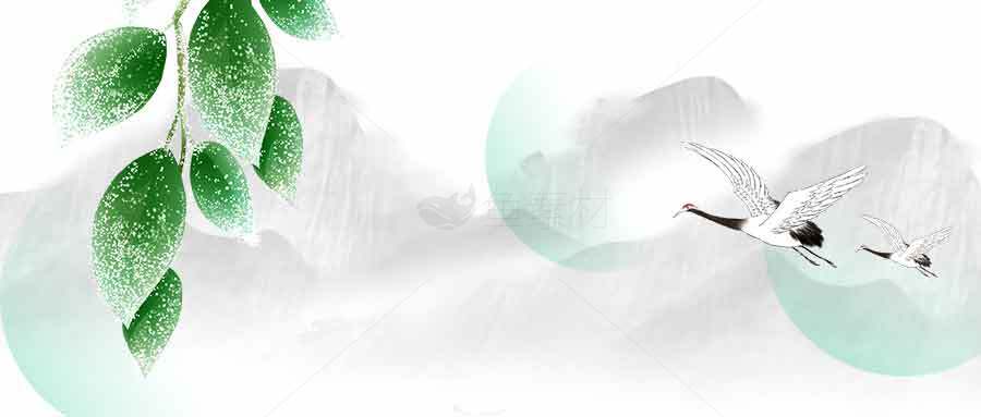 中国风水墨山水画唯美背景图片素材