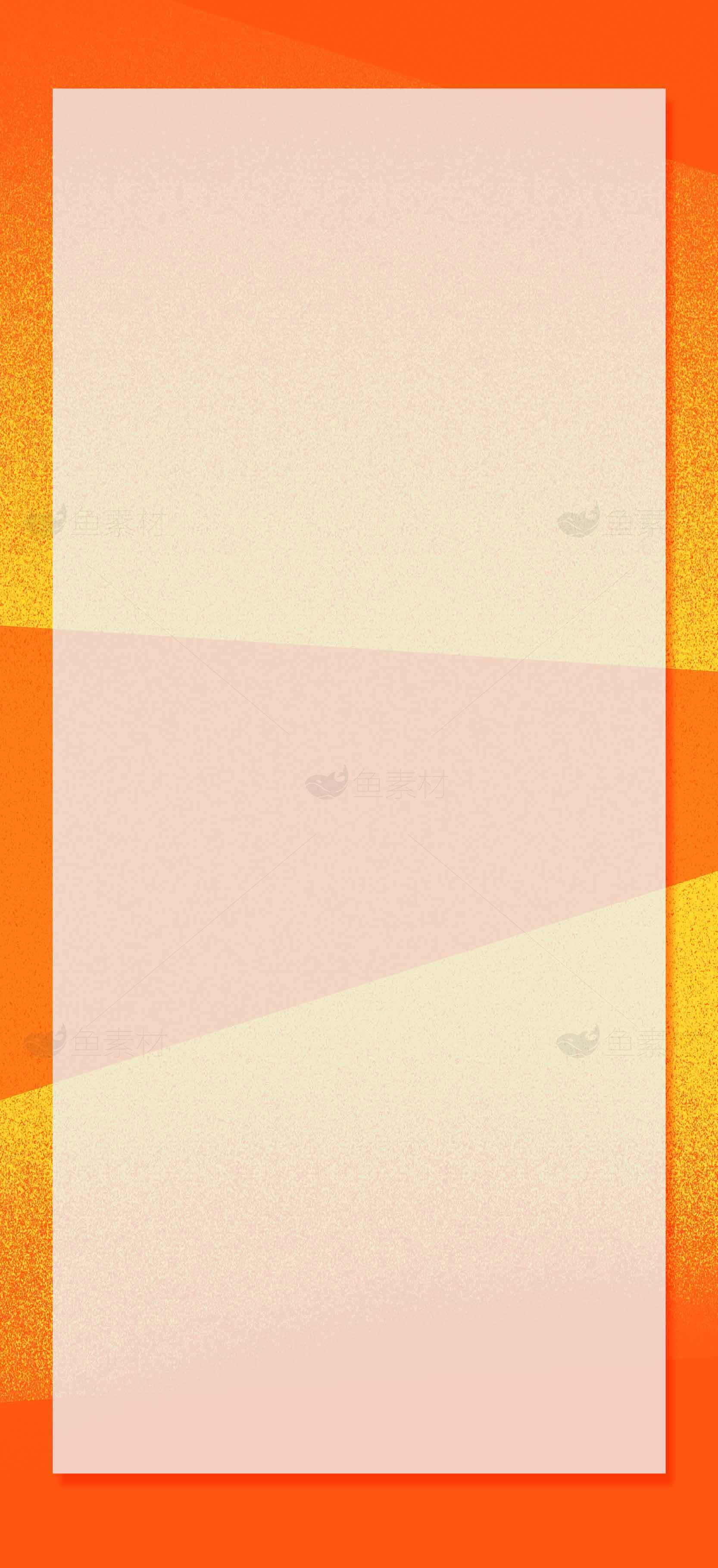 橙色渐变背景与简约几何设计图片素材
