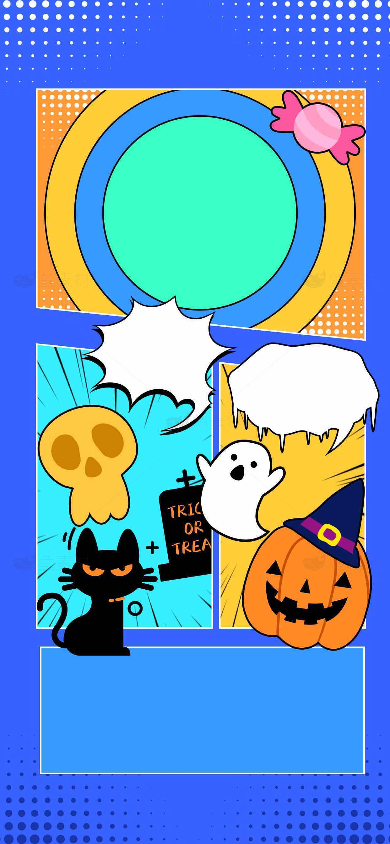 万圣节卡通风格创意设计图片素材