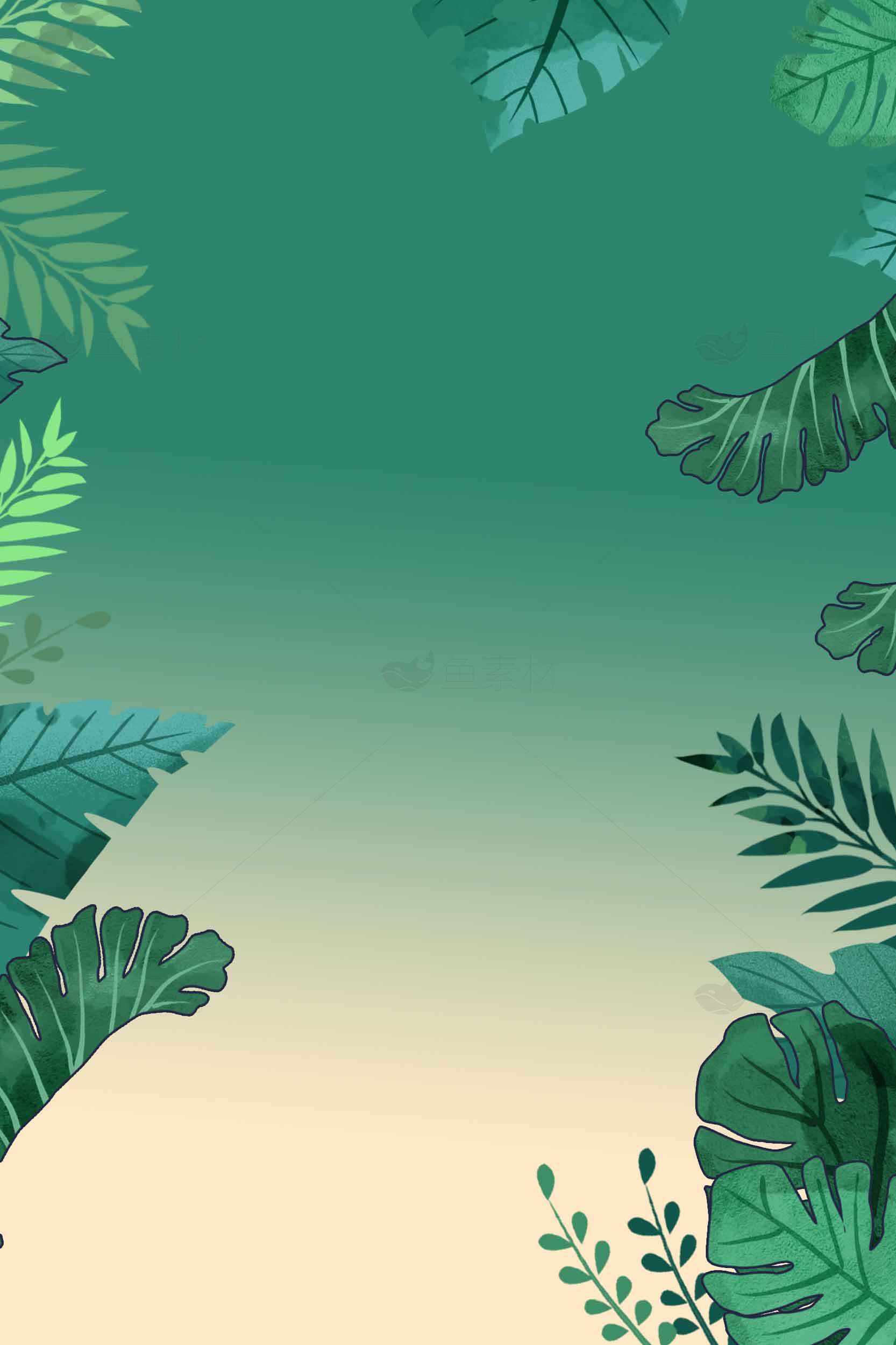 绿色植物背景图片素材