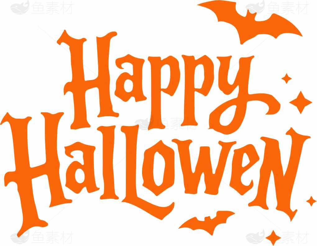 万圣节快乐橙色主题设计图片素材