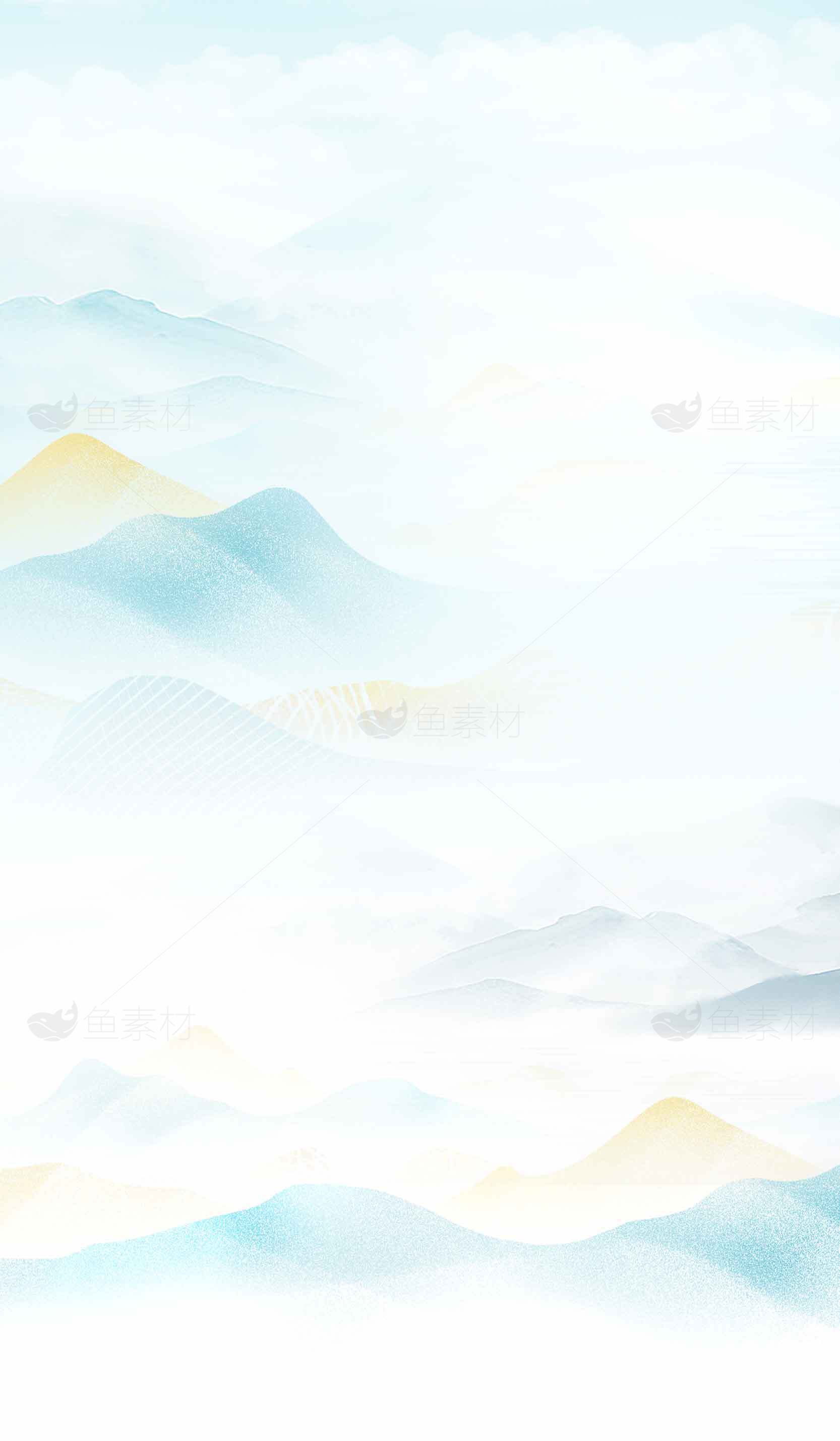 唯美水墨山水背景图片素材