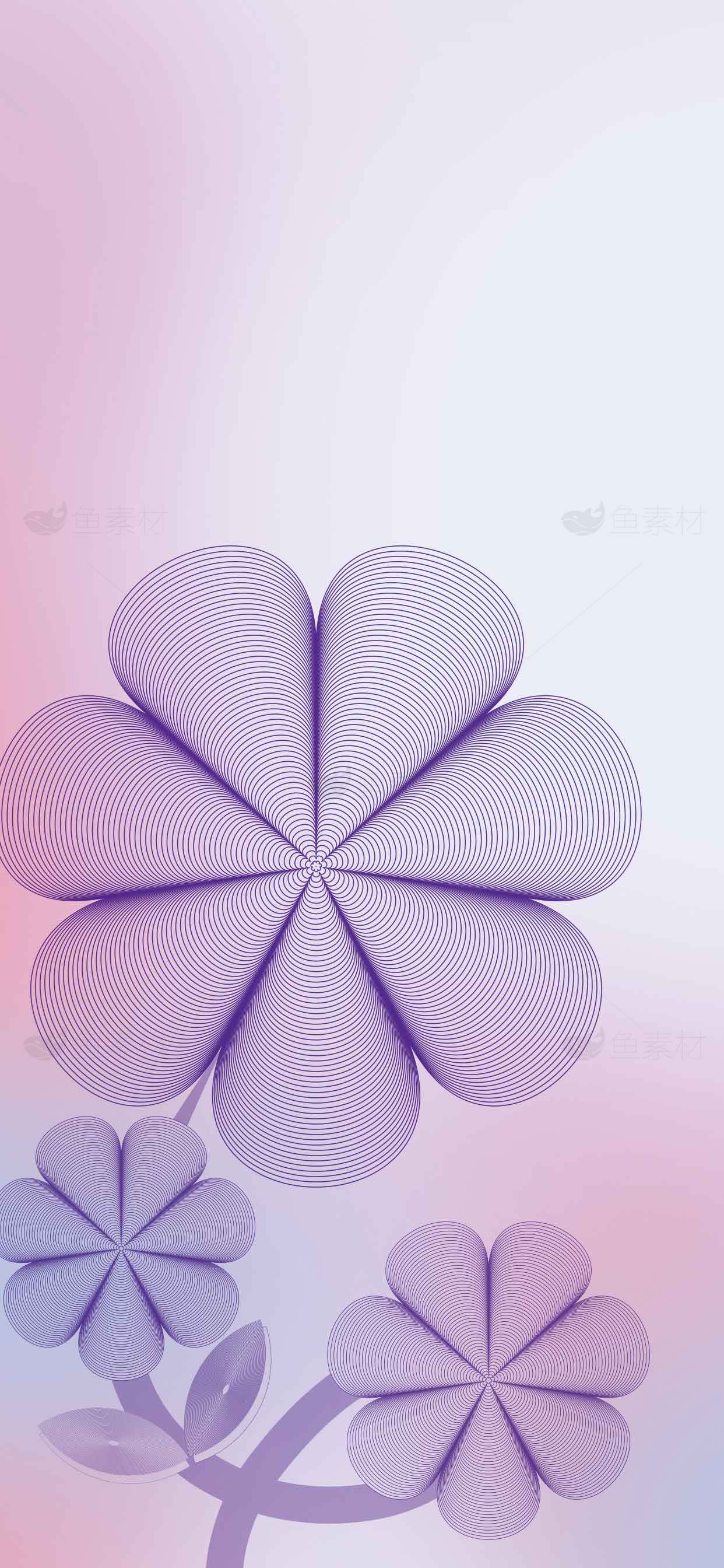 紫色渐变花朵背景图片素材