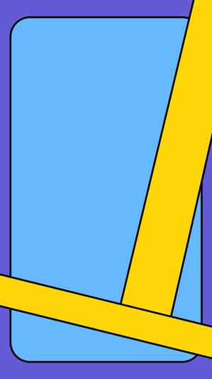 抽象几何艺术设计：蓝色与黄色的视觉冲击