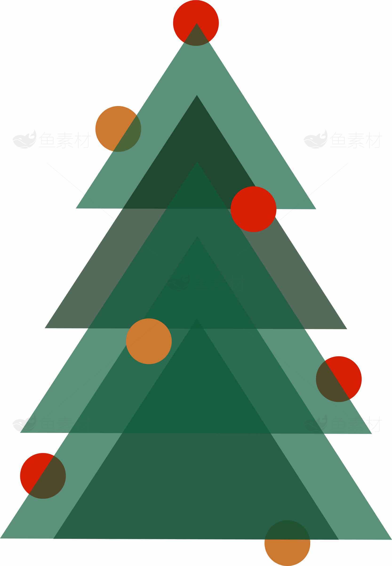 简约圣诞树插画设计图片素材