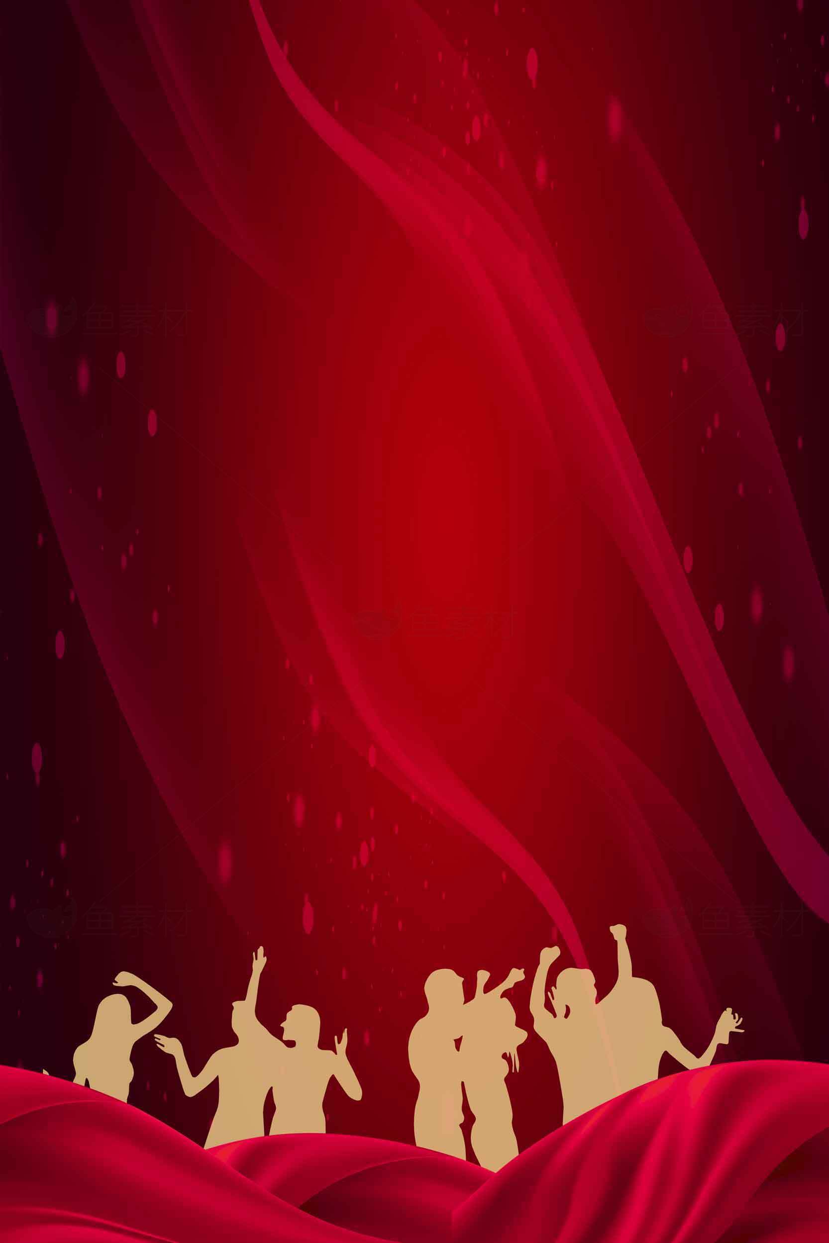 红色派对背景设计图片素材