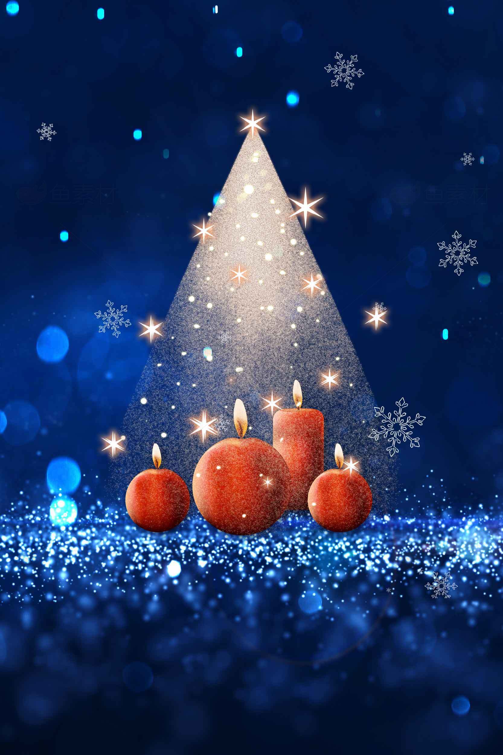 圣诞节烛光树背景图片下载素材
