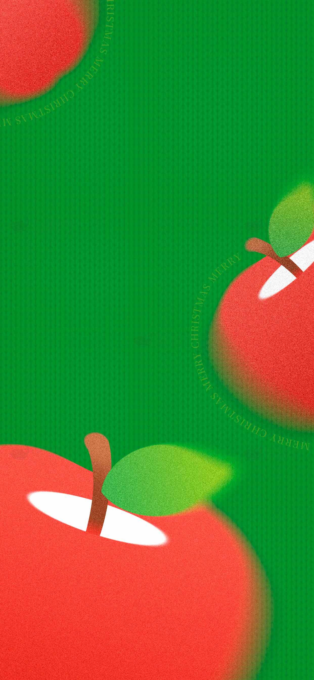 绿色背景上的红苹果插画图片素材