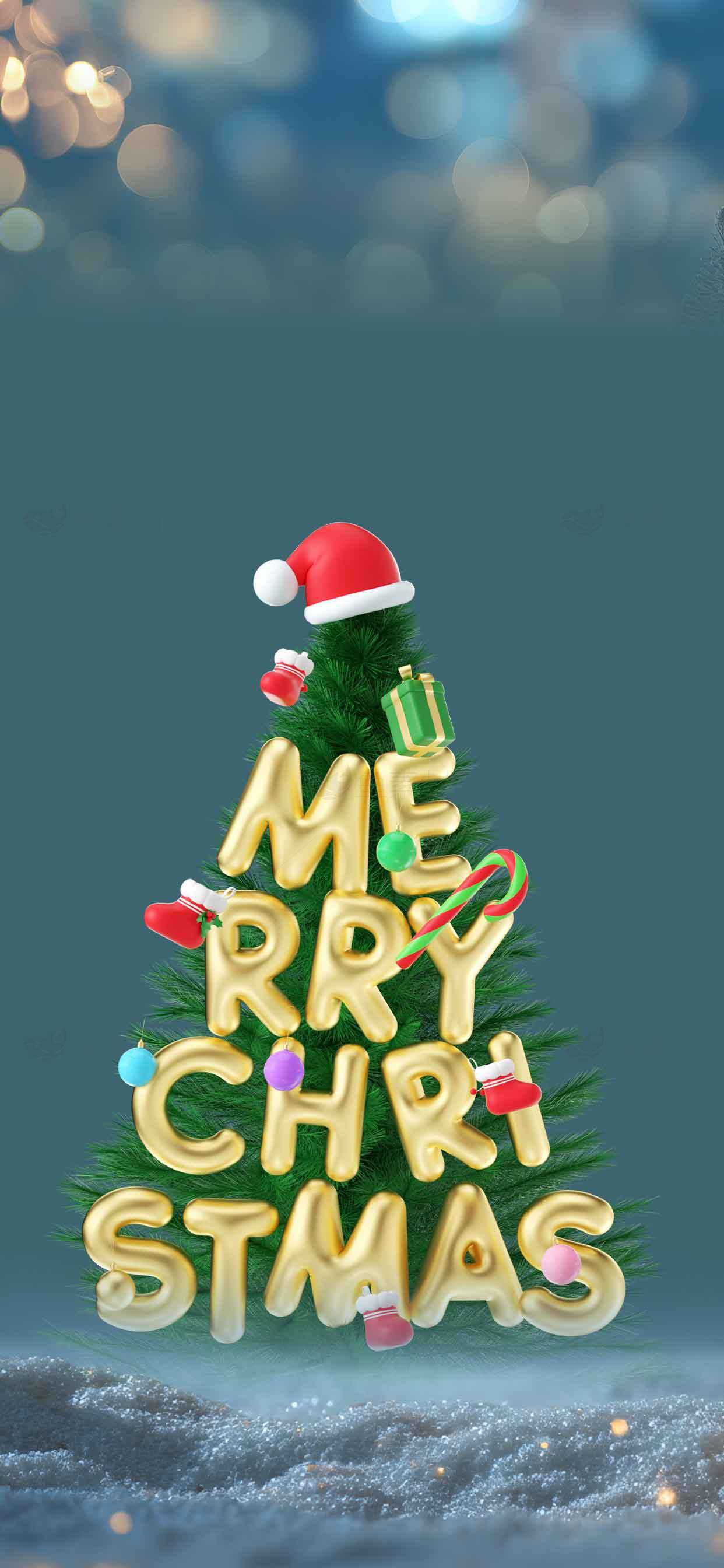 Merry Christmas创意圣诞树设计图片素材