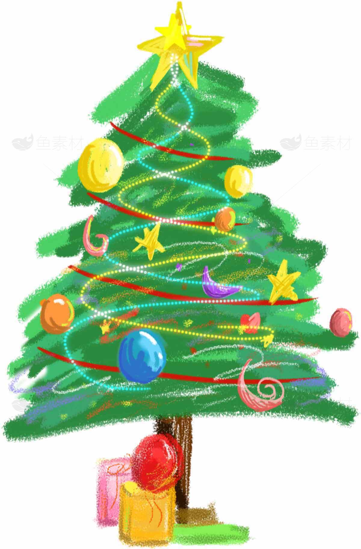 圣诞树装饰图片-节日氛围与创意设计素材