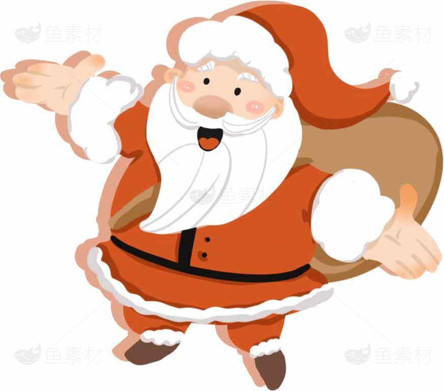 圣诞老人卡通插画图片免费下载素材