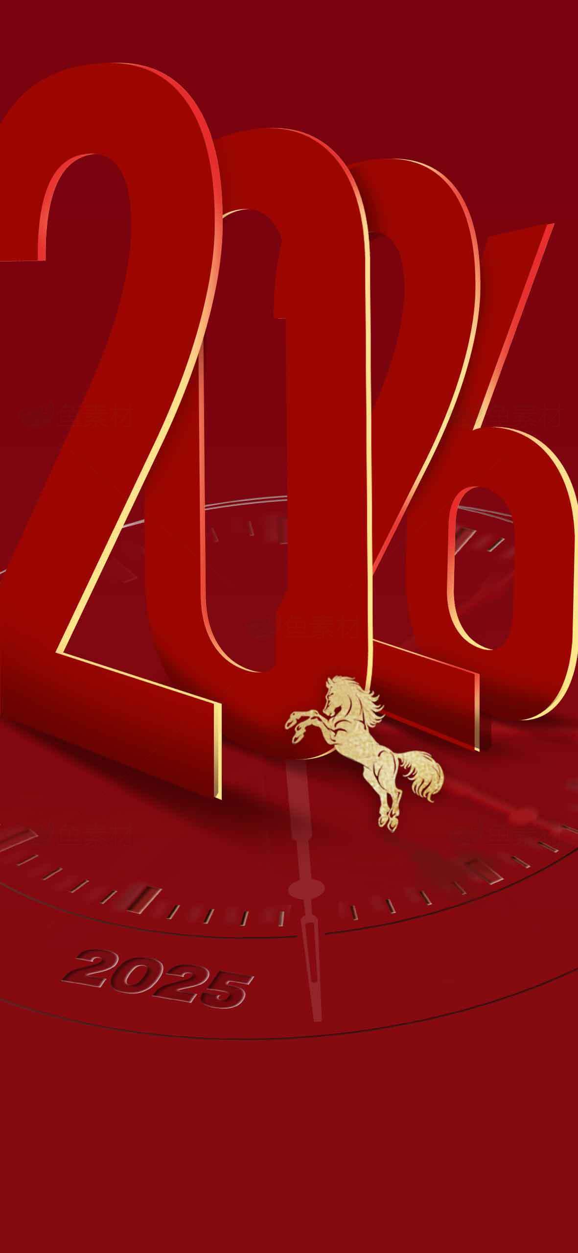 2026年红色主题新年设计图片素材