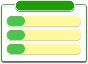 绿色与黄色搭配的简约信息图设计