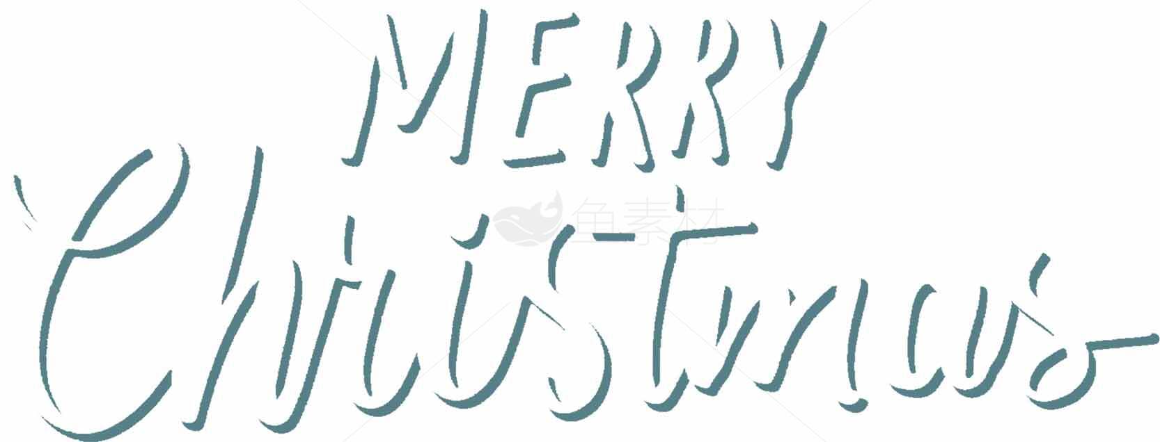 Merry Christmas手写字体设计图片素材