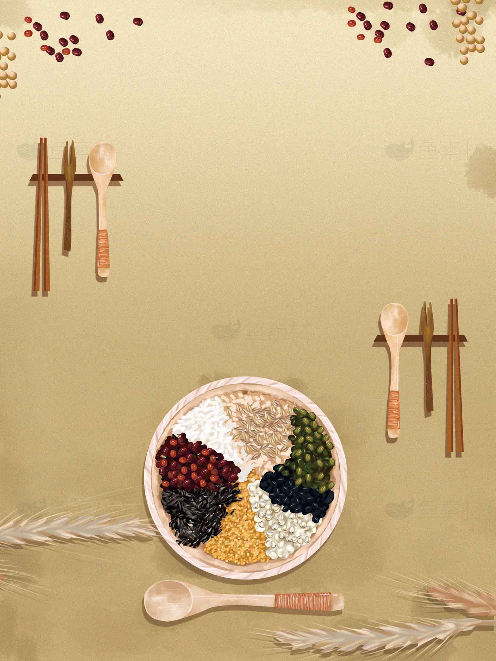 五谷杂粮健康饮食背景图片素材