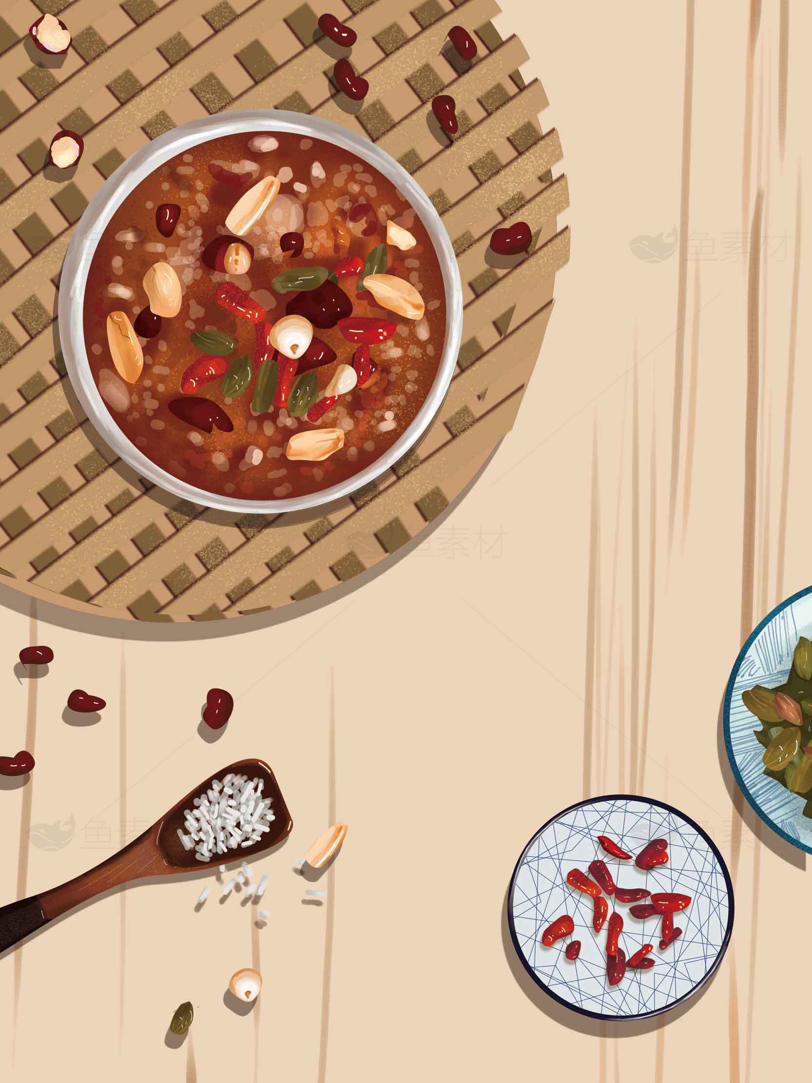 养生红豆杂粮粥的营养与做法素材