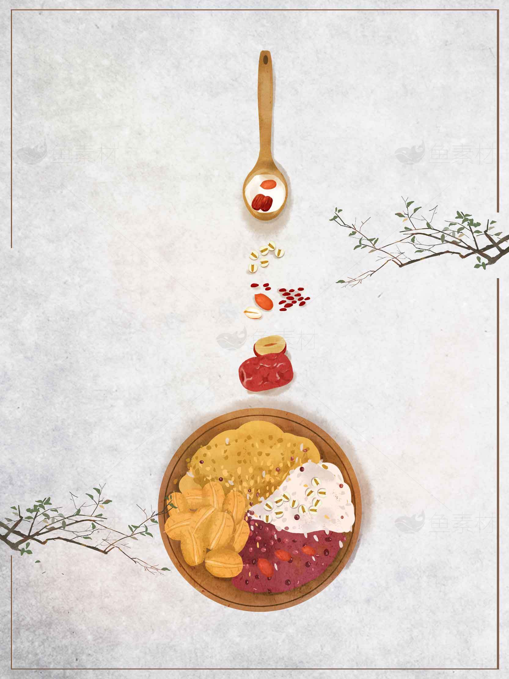创意中式甜品摆盘设计素材