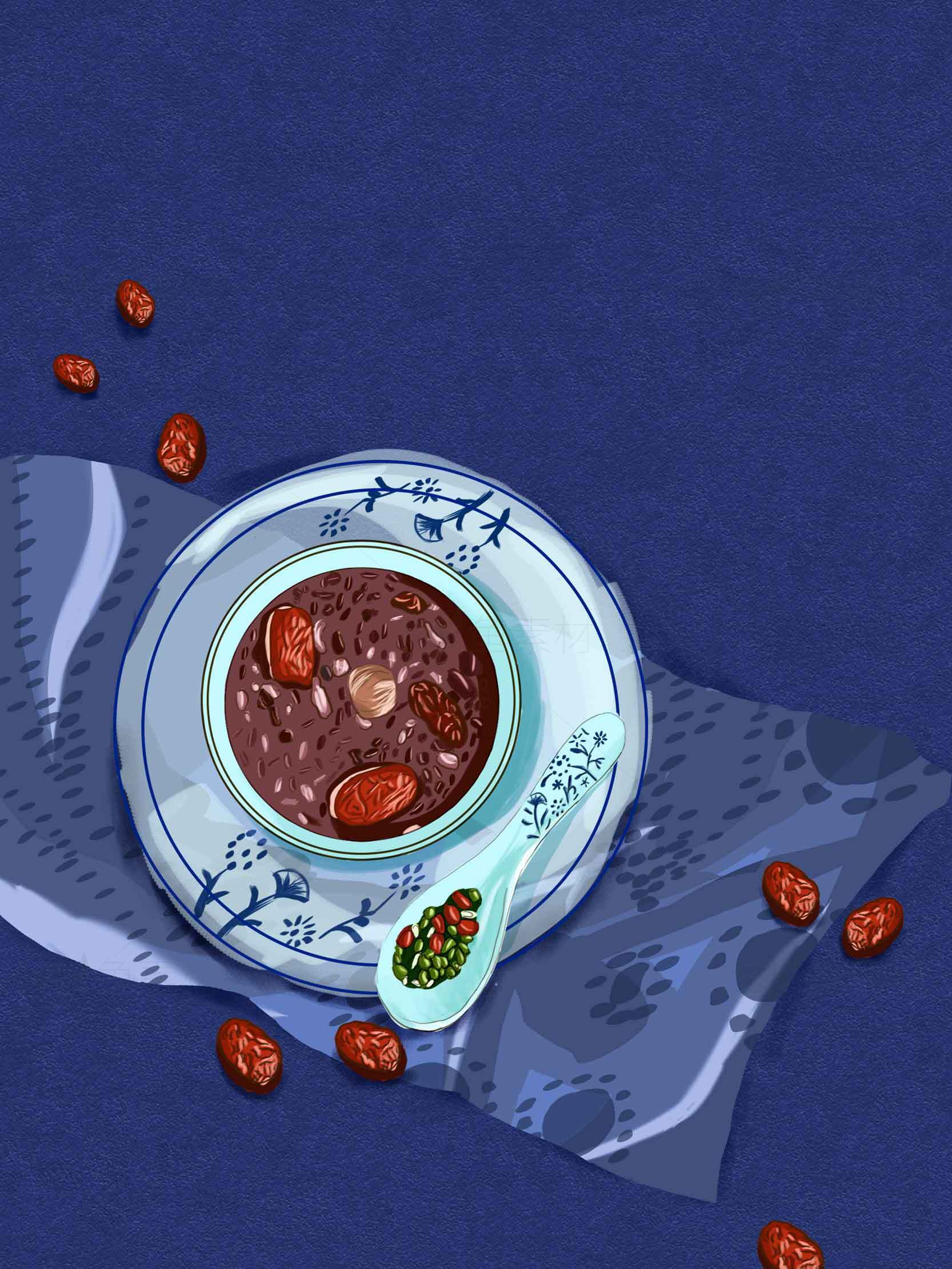 红枣黑米粥的营养与做法素材