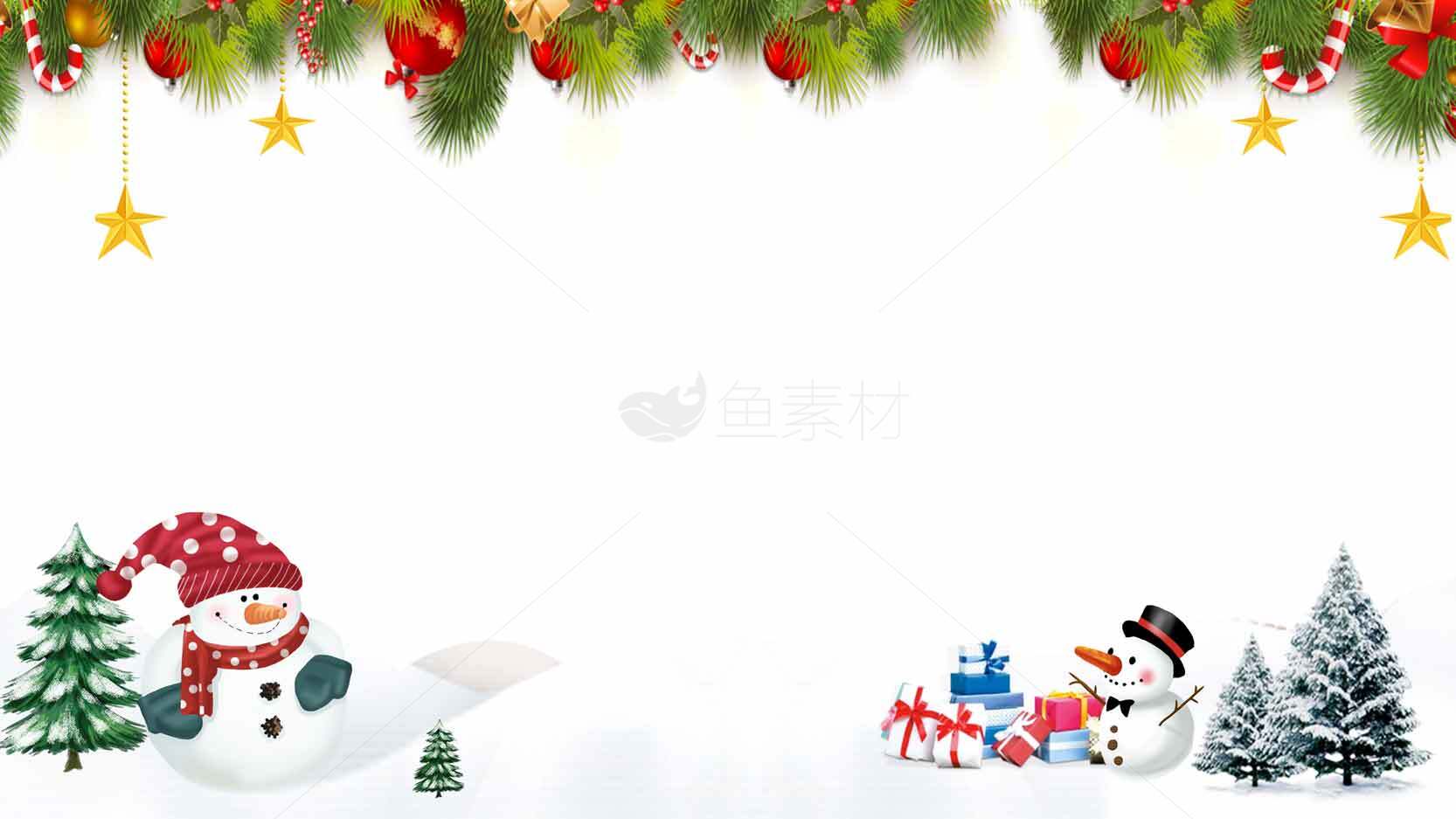 圣诞节雪人背景图片素材