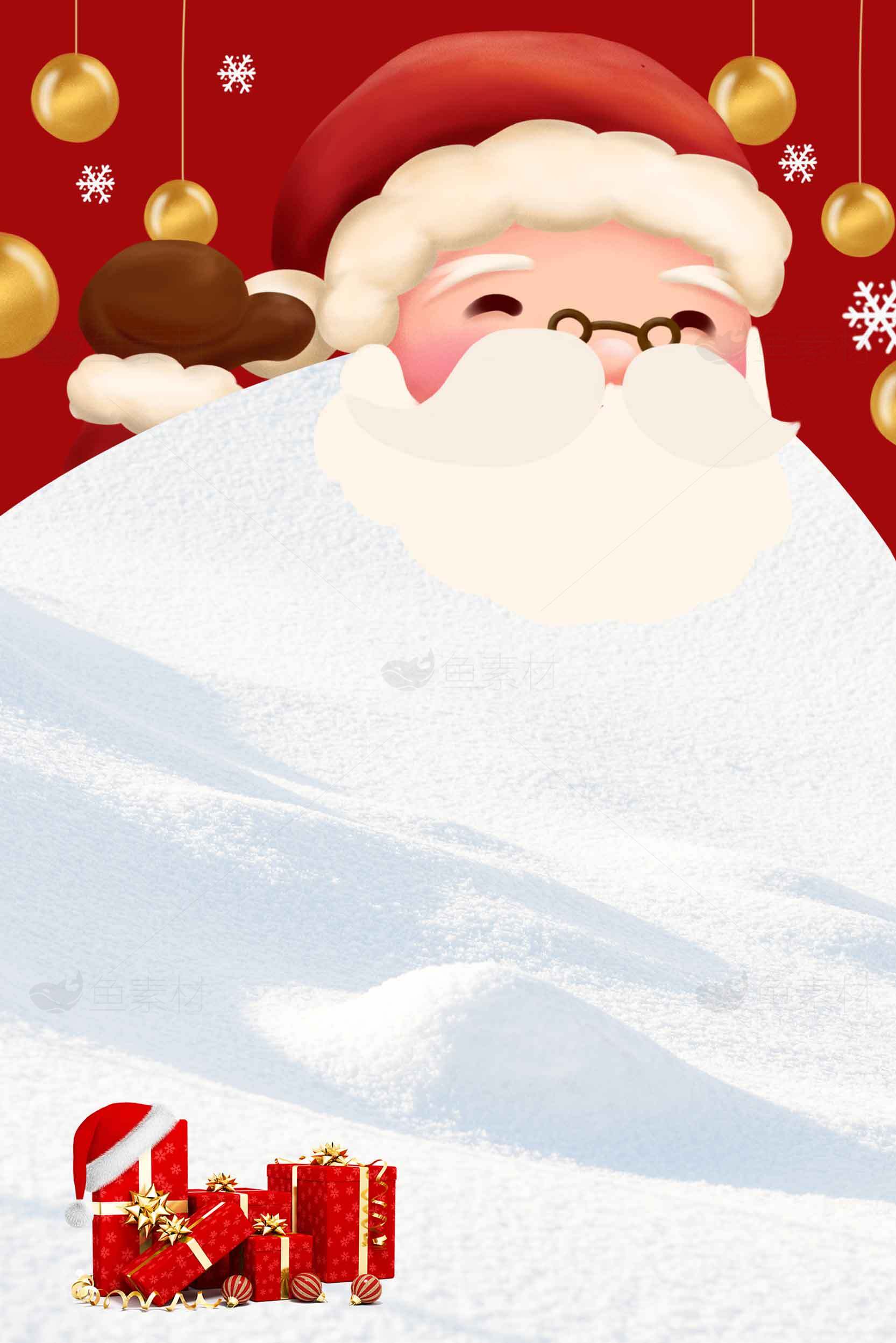 圣诞节红白主题背景图片素材