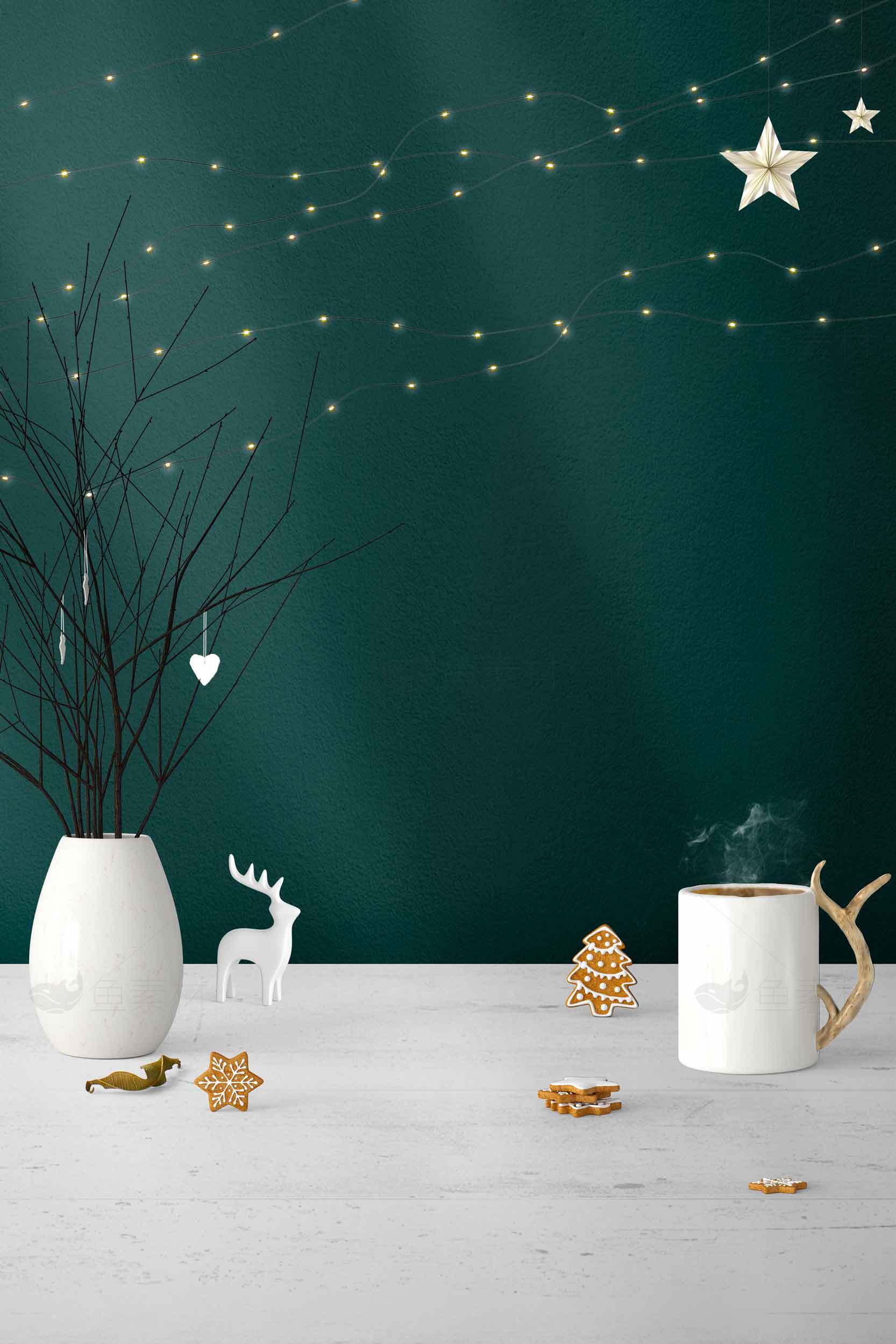 简约圣诞节装饰背景图片素材