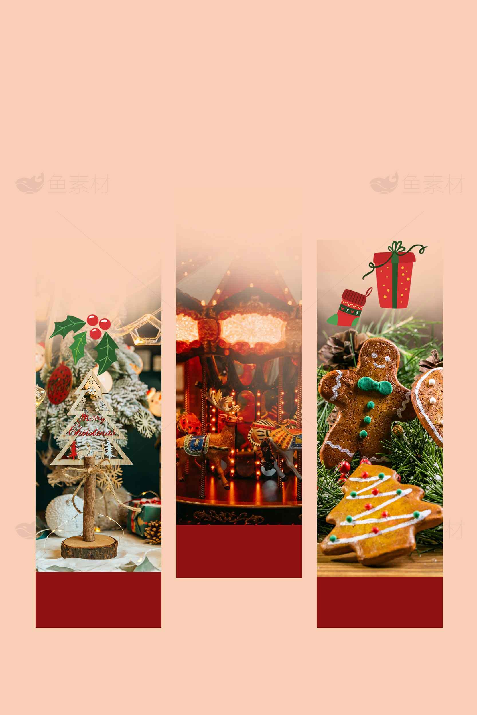 圣诞节装饰与姜饼主题图片素材