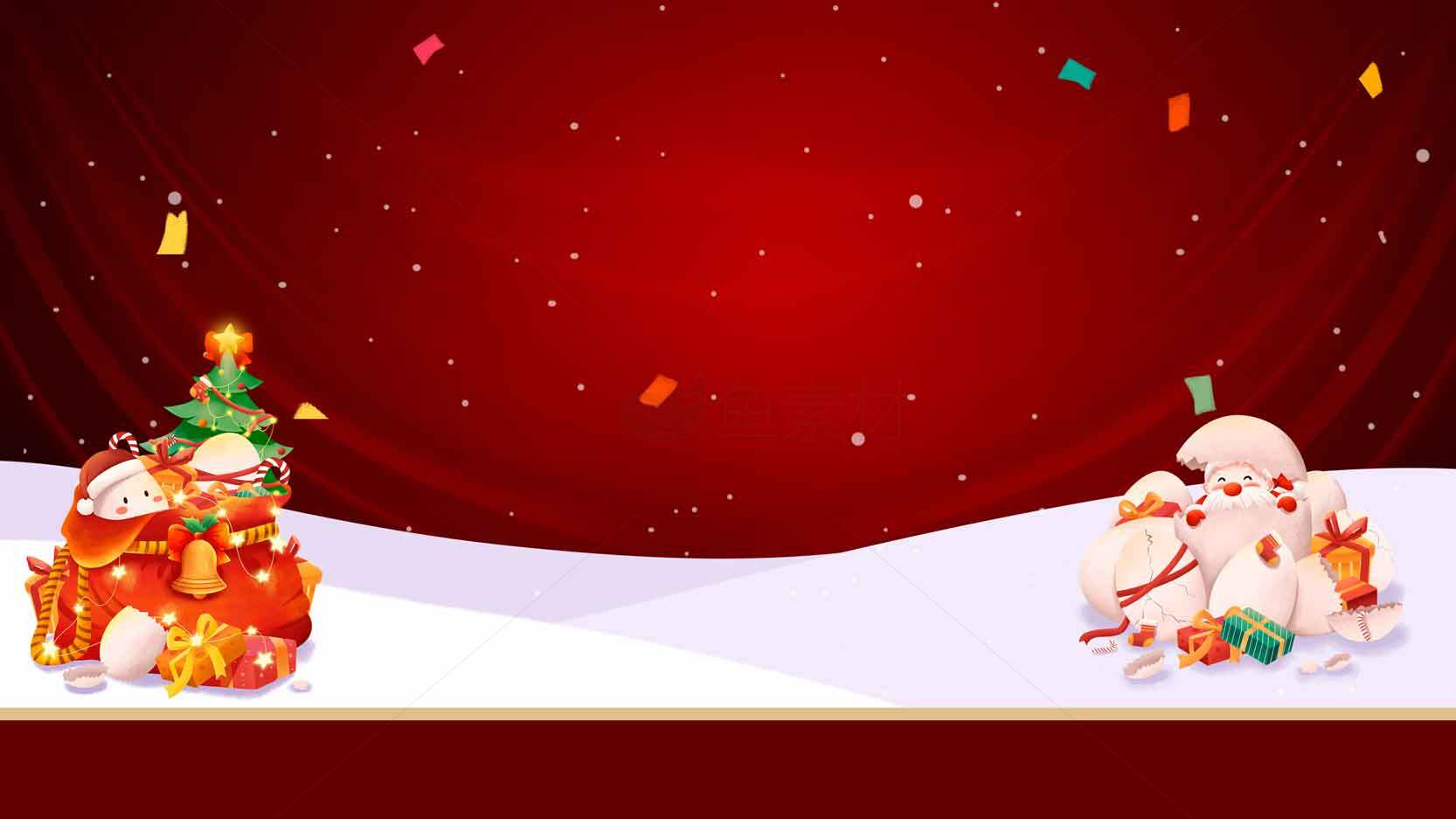 圣诞节红色主题背景高清图片素材