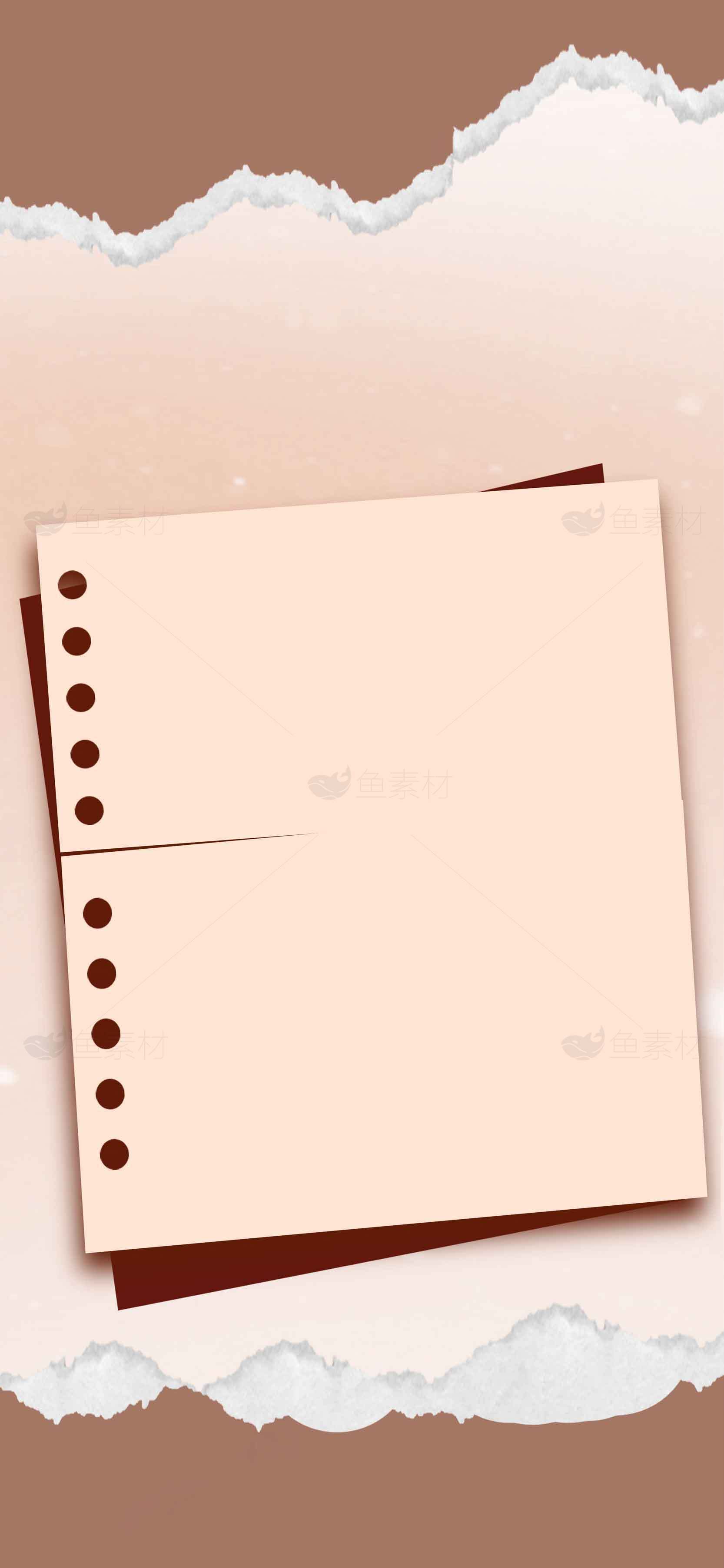 简约撕纸风背景图片 | 棕色与米色搭配设计素材
