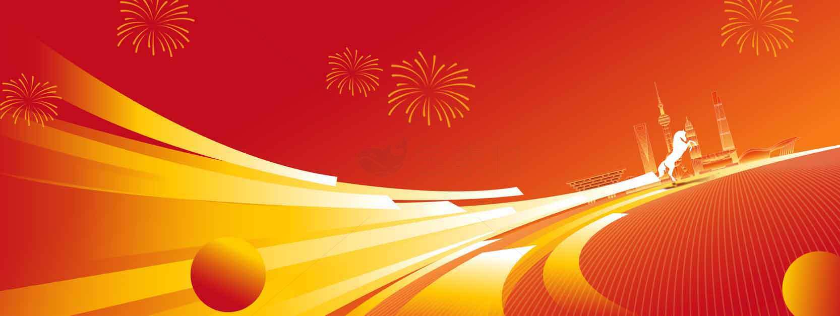 红色与金色主题的节日庆典背景图片素材