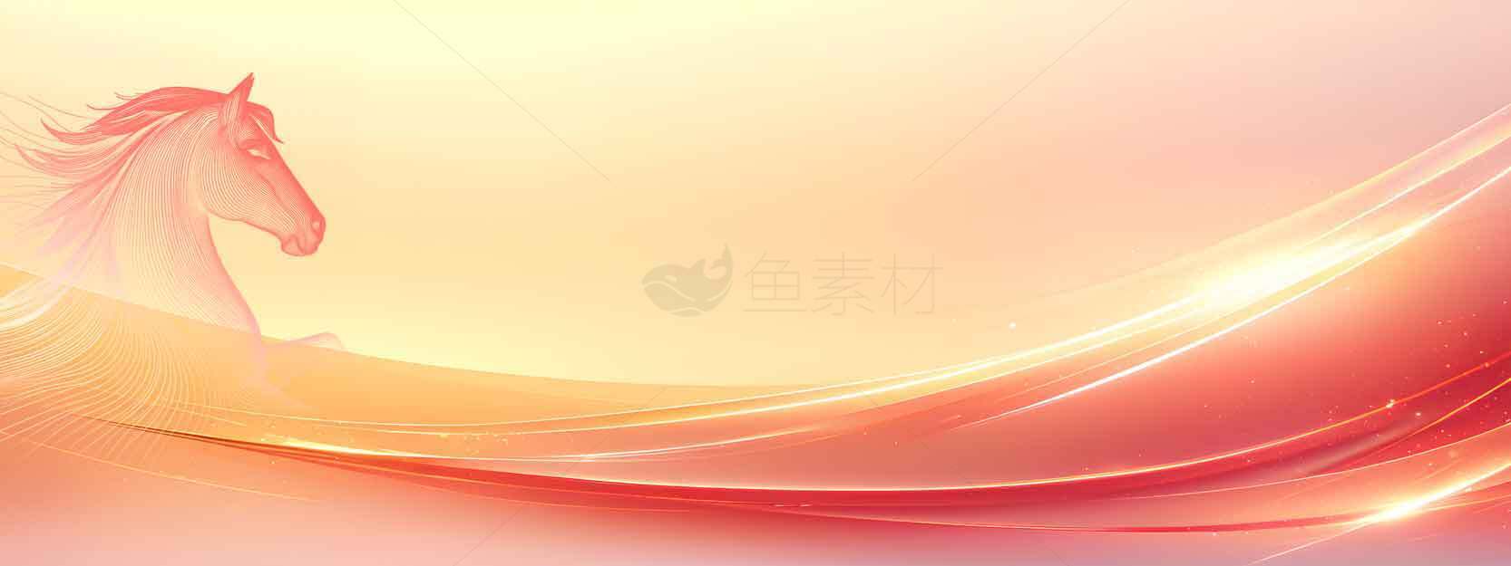 唯美梦幻马与光影背景图片素材