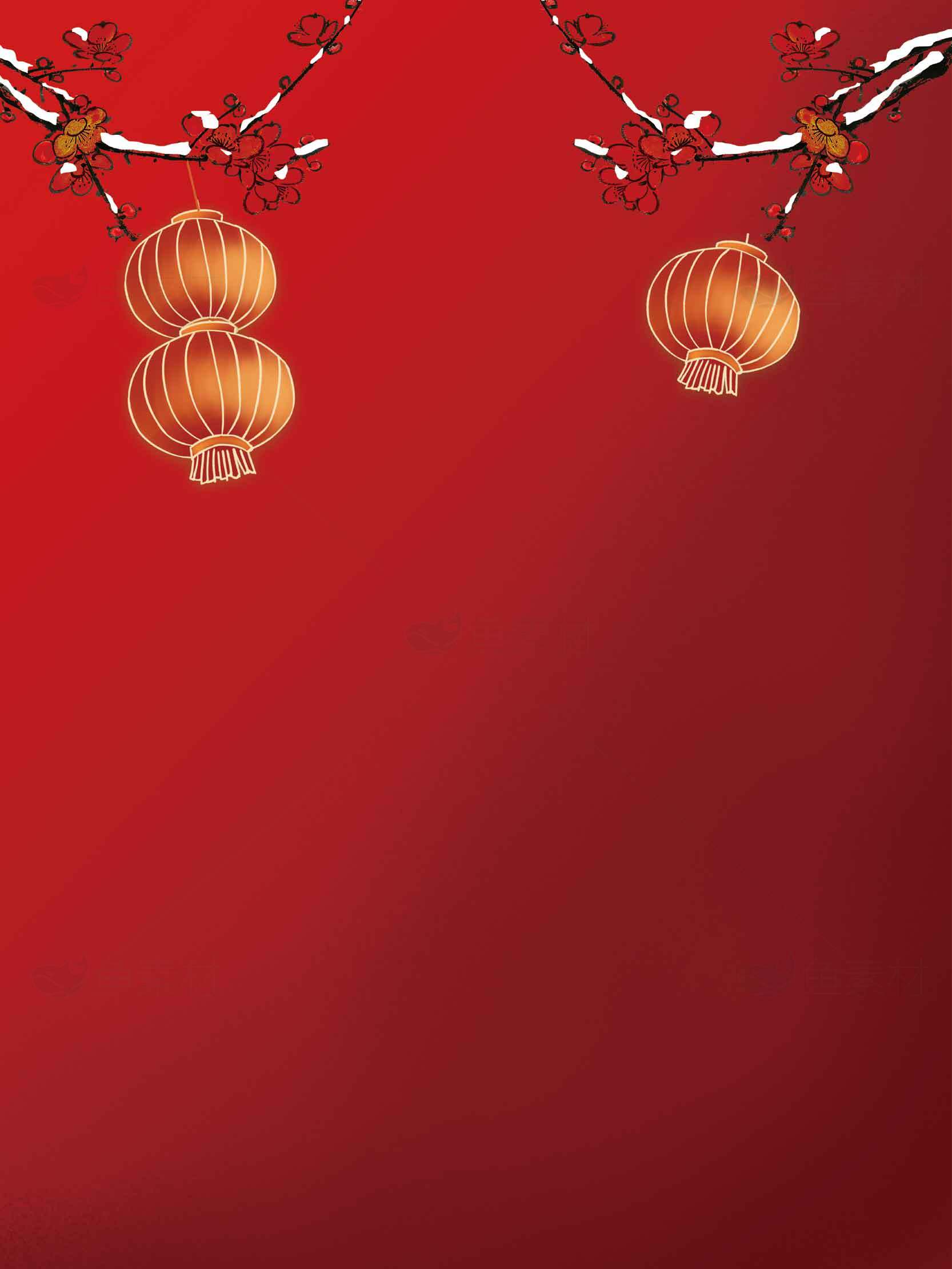 中国传统红灯笼背景高清素材图片