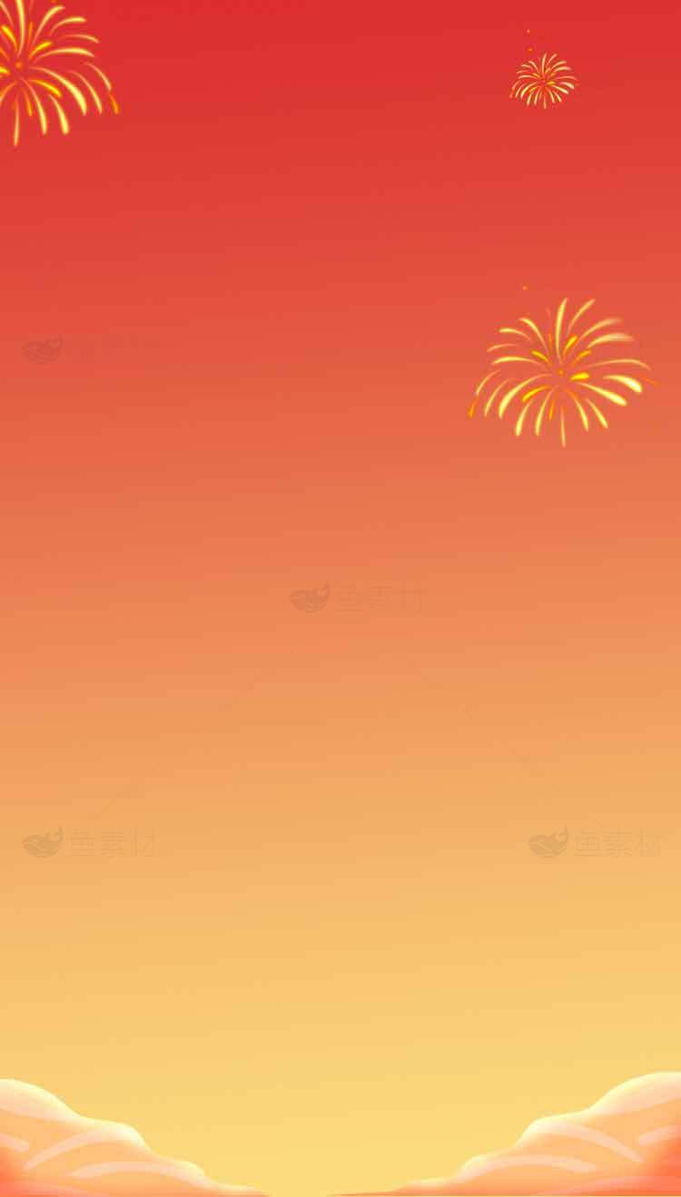 红色渐变烟花背景图片素材
