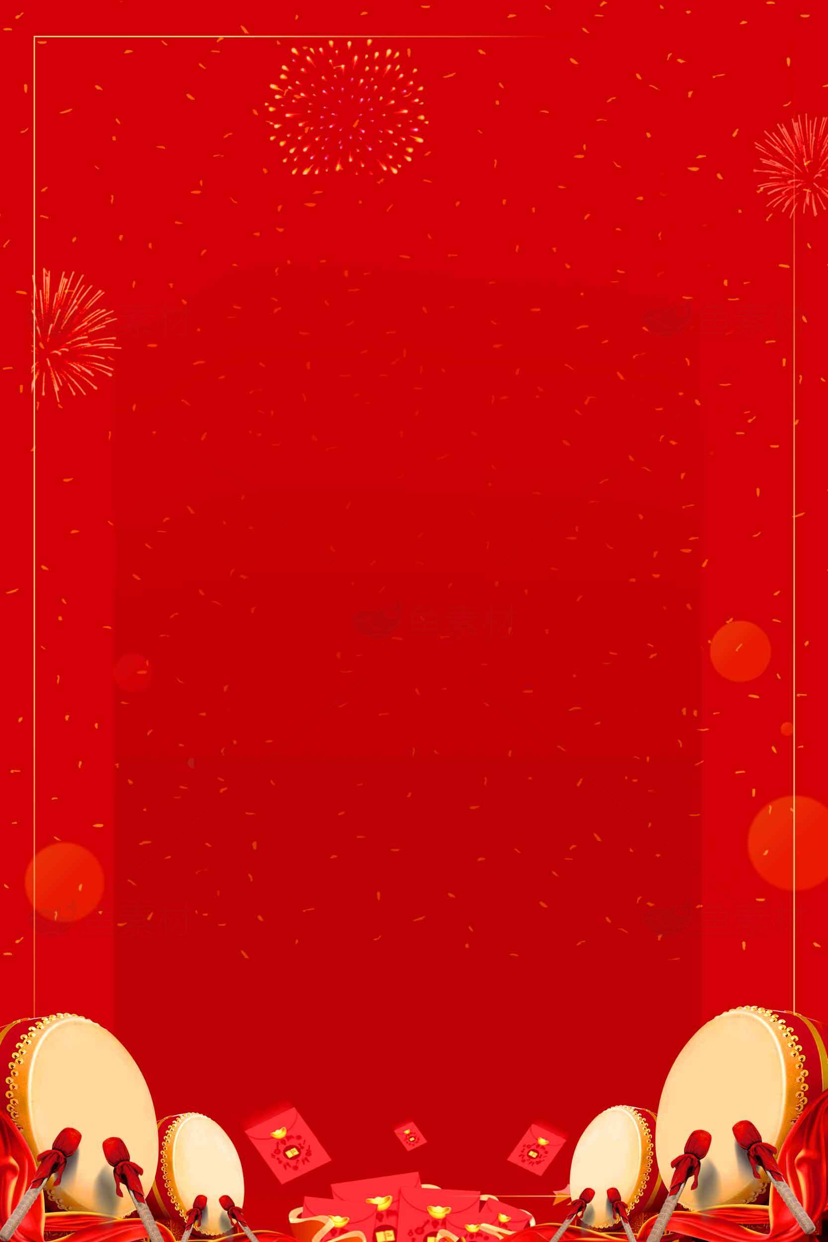 中国传统节日红色背景素材设计