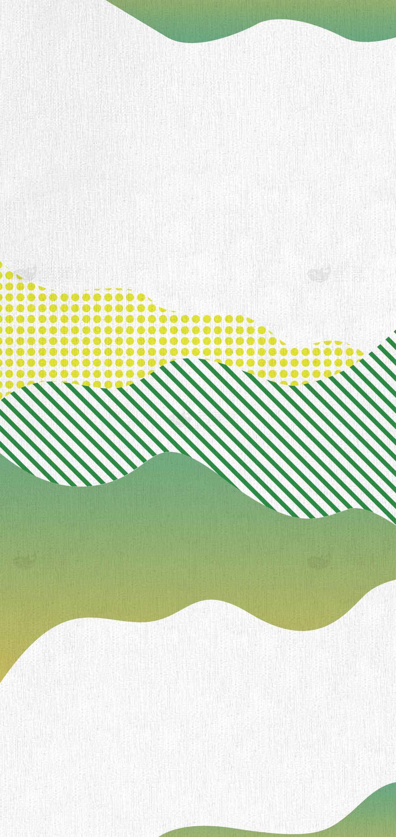 绿色与黄色波浪线条背景图片素材