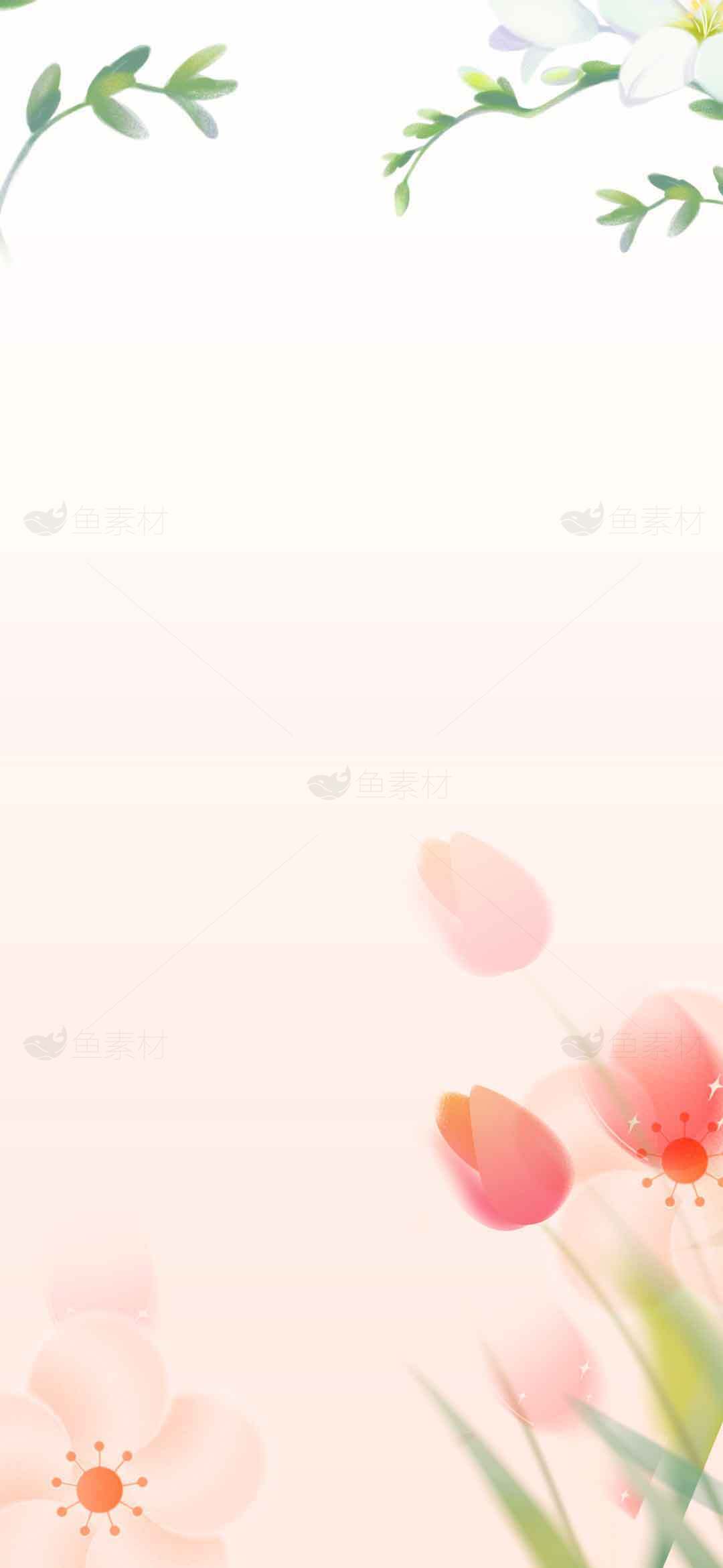 清新唯美的花卉背景图片素材